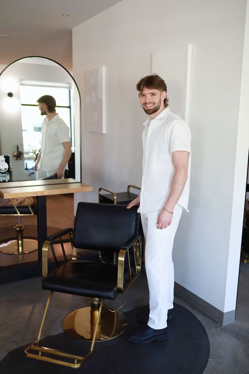 Kobe Popek, professional hairstylist at Passions Beauty Studio in Warman, Saskatchewan